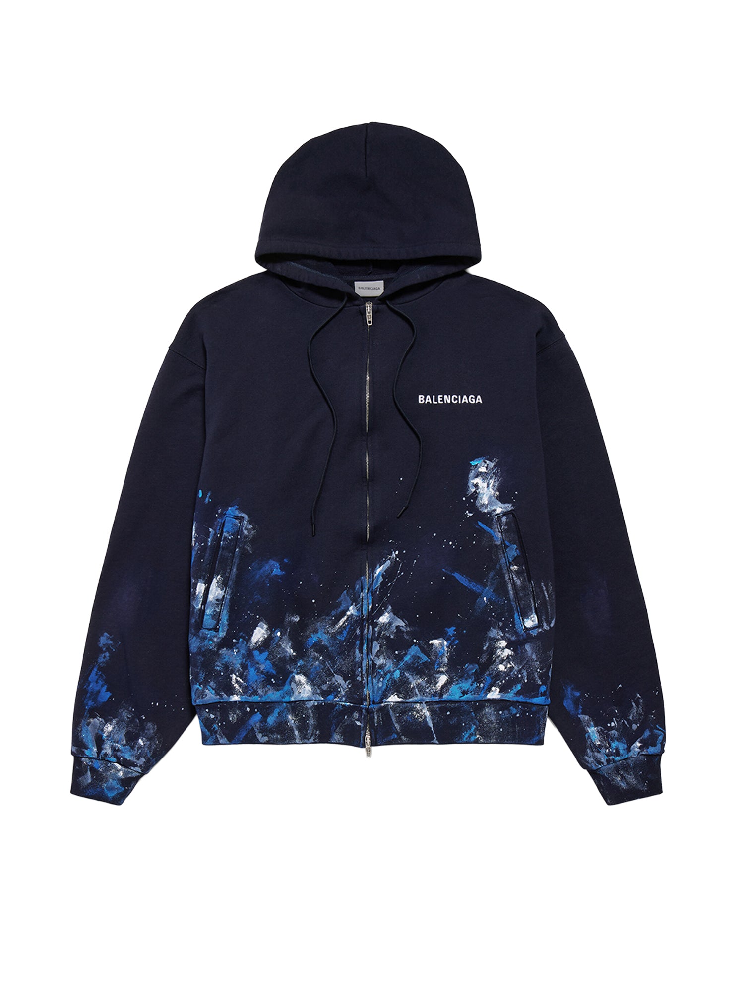 Felpa con zip Paint Splatter in pile dry 850338 TUVJ68065 BALENCIAGA 