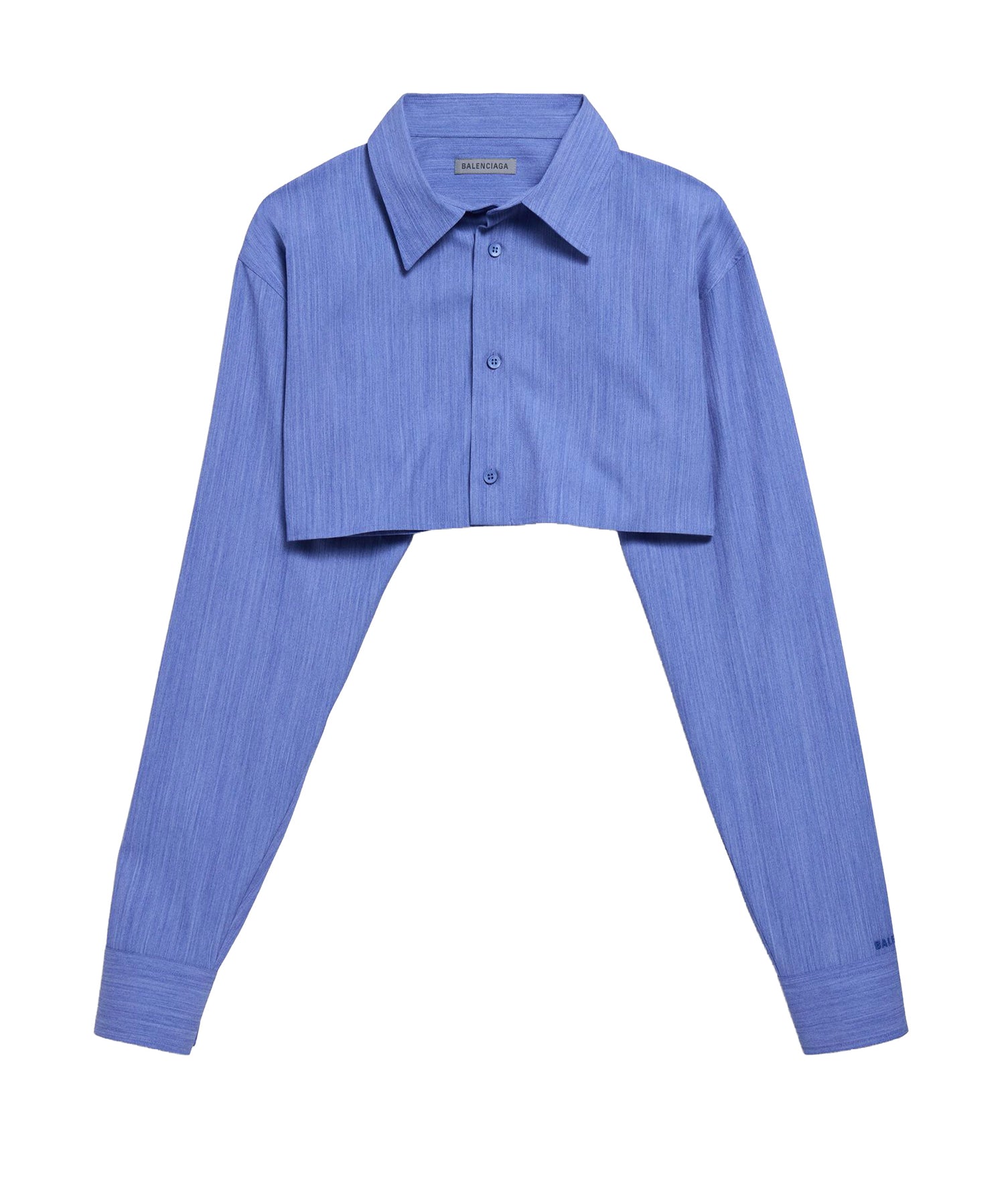 Camicia cropped in lana e seta mélange 872327 TUT304011 BALENCIAGA 