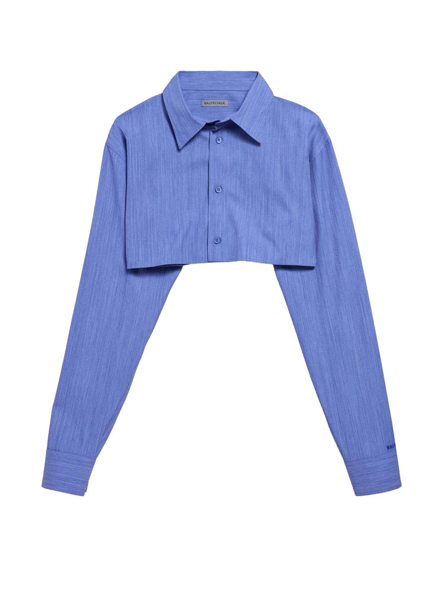 Camicia cropped in lana e seta mélange 872327 TUT304011 BALENCIAGA 