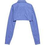 Camicia cropped in lana e seta mélange 872327 TUT304011 BALENCIAGA 