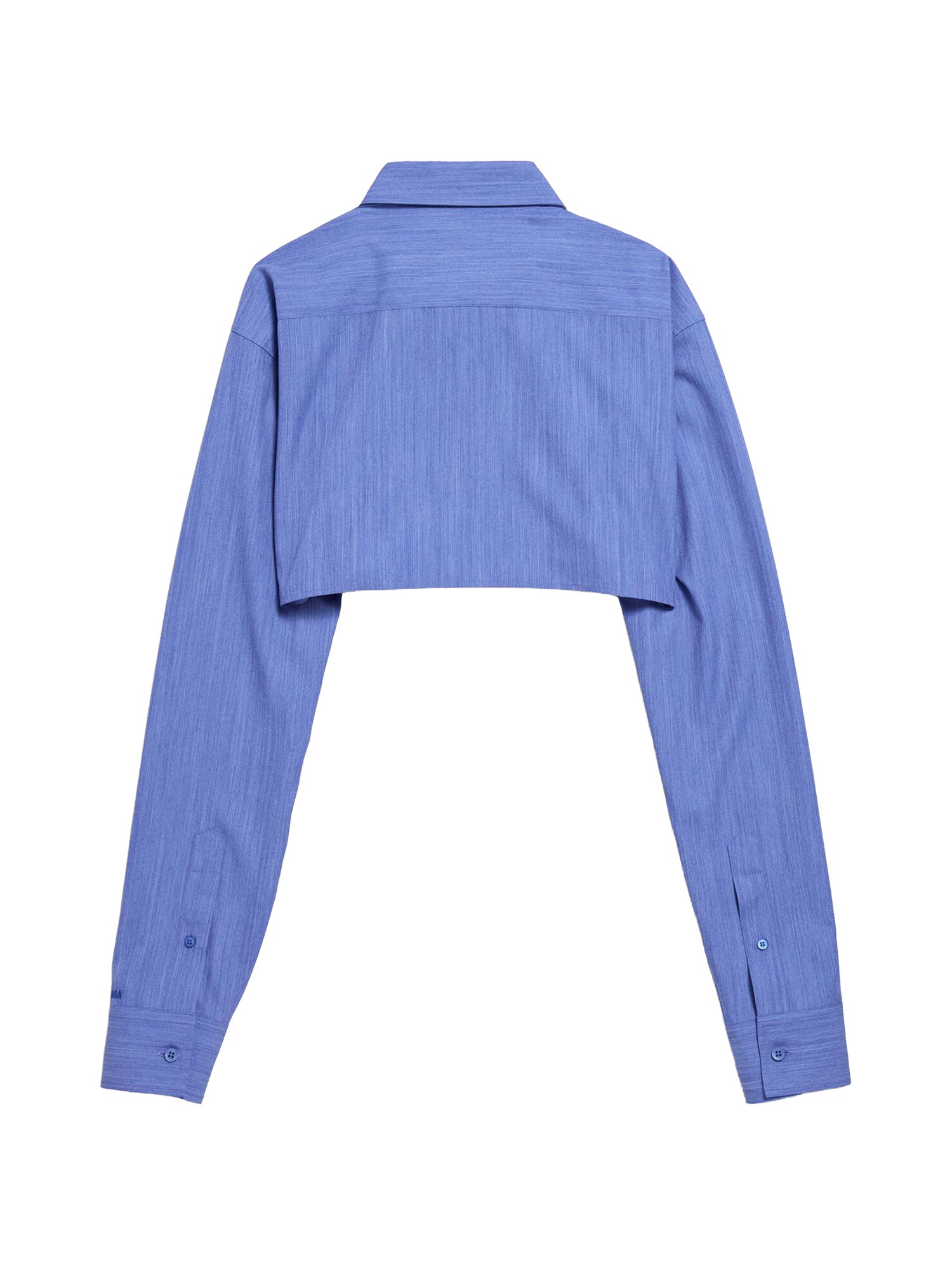Camicia cropped in lana e seta mélange 872327 TUT304011 BALENCIAGA 