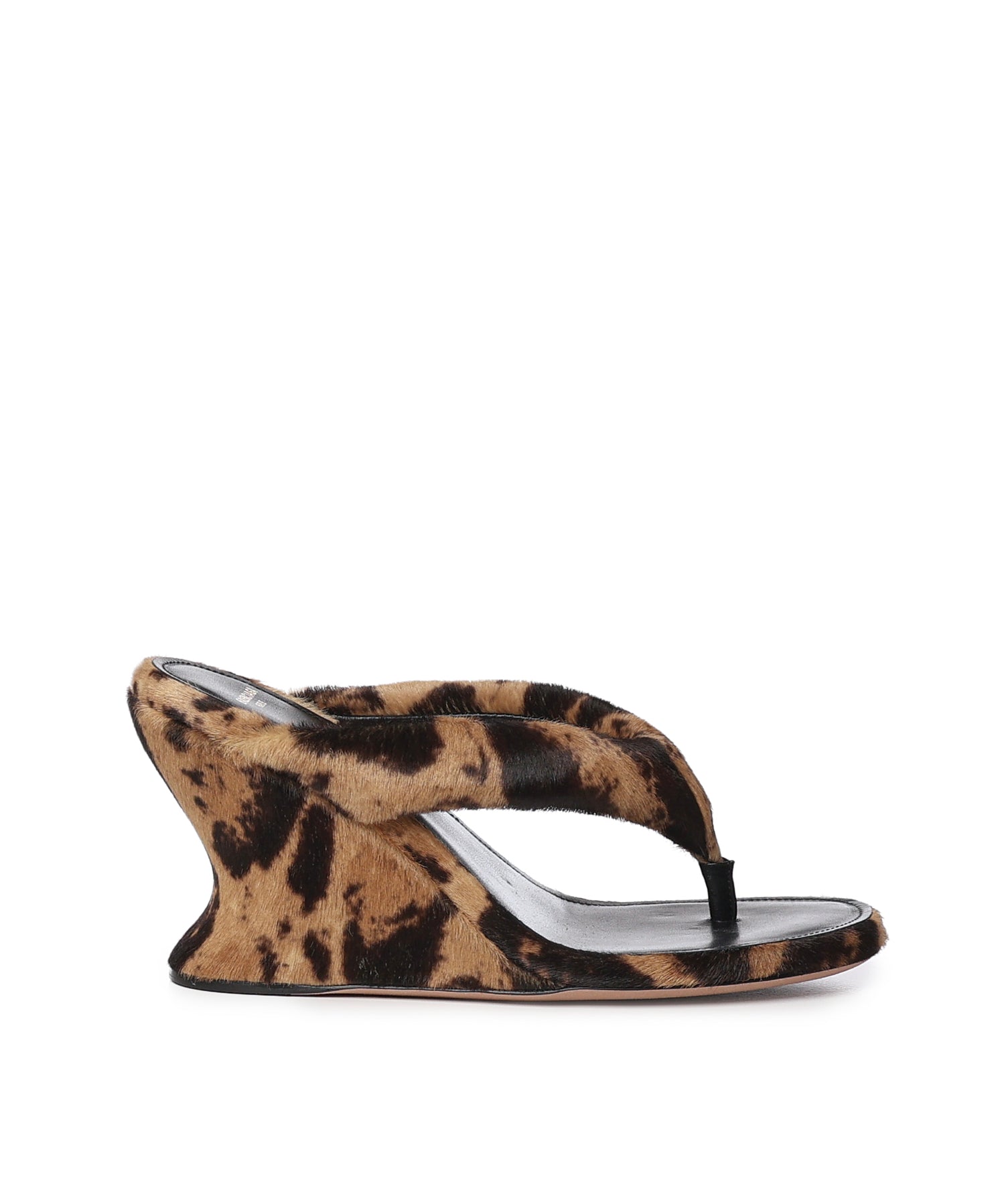 Infradito con zeppa Gaeta in cavallino leopard A0004Z WCED08800 BALENCIAGA 