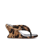 Infradito con zeppa Gaeta in cavallino leopard A0004Z WCED08800 BALENCIAGA 