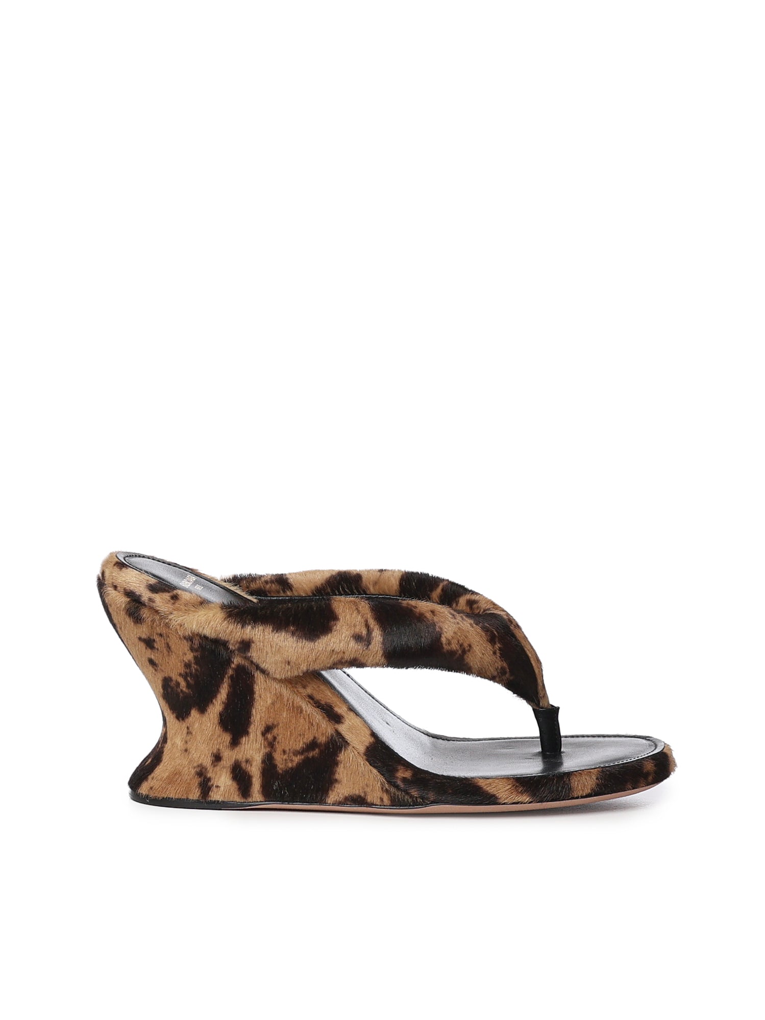 Infradito con zeppa Gaeta in cavallino leopard A0004Z WCED08800 BALENCIAGA 