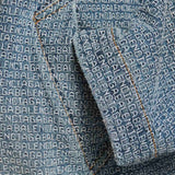 Giacca con cappuccio Denim Stitch in cotone A001UL TUW585002 BALENCIAGA 