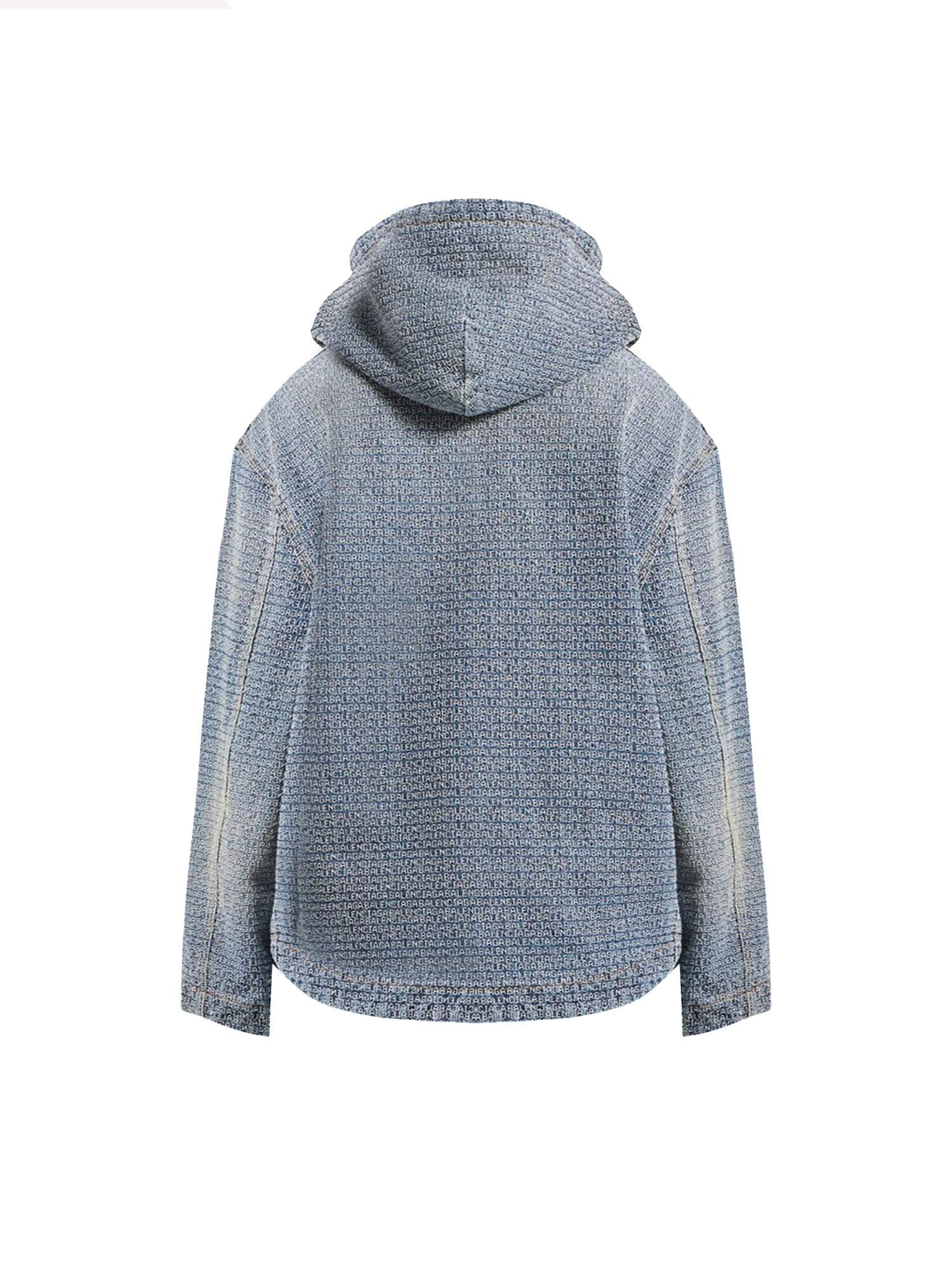 Giacca con cappuccio Denim Stitch in cotone A001UL TUW585002 BALENCIAGA 