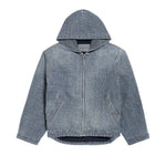 Giacca con cappuccio Denim Stitch in cotone A001UL TUW585002 BALENCIAGA 