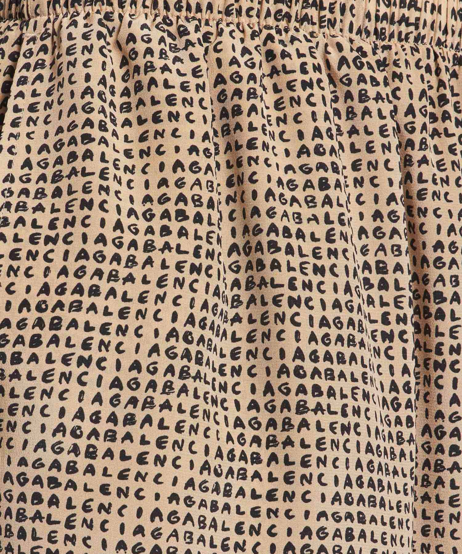 Pantaloni Monogram in crêpe di seta A002AB TUL729364 BALENCIAGA 