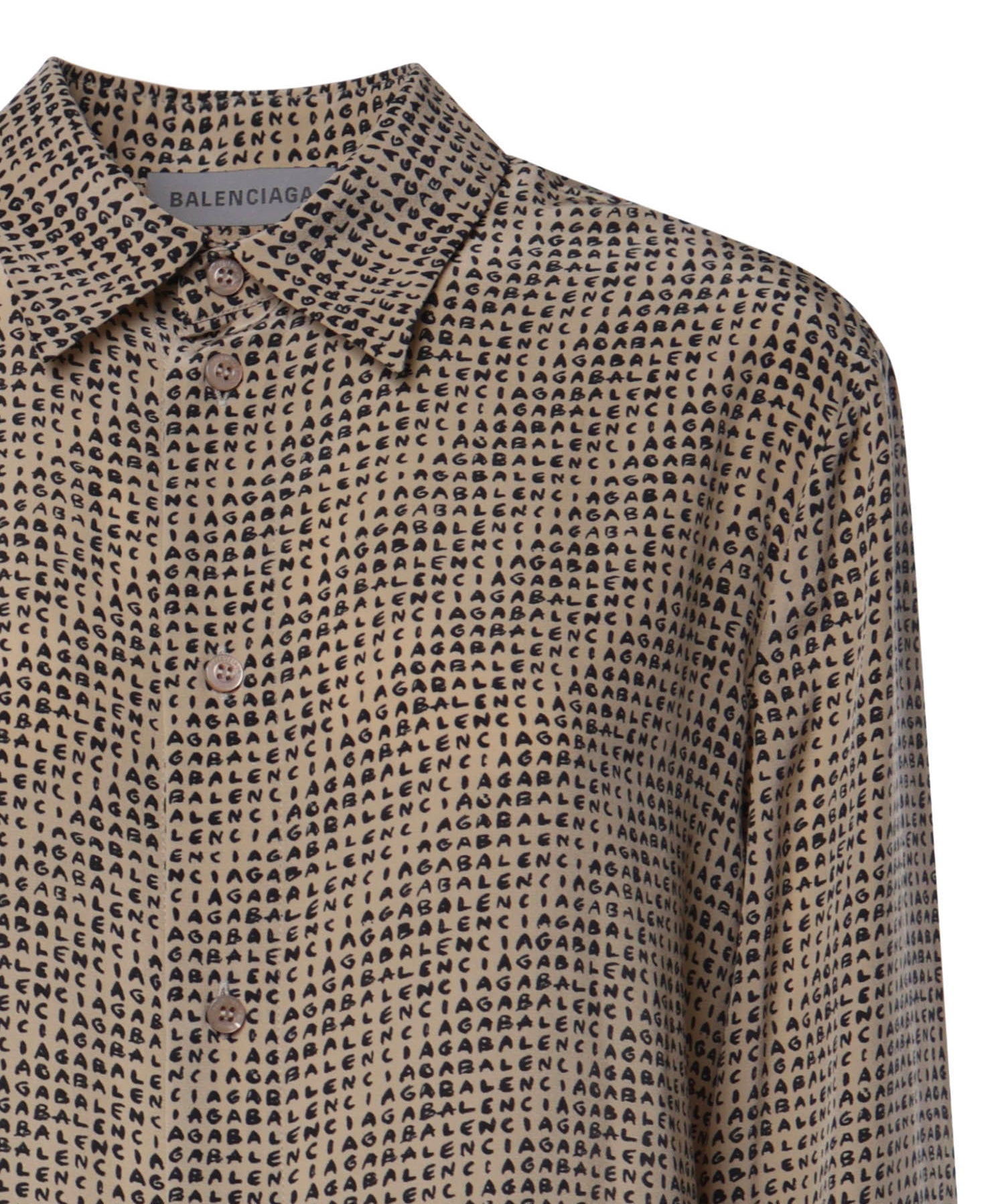 Camicia Monogram in crêpe di seta A002B2 TUL729364 BALENCIAGA 