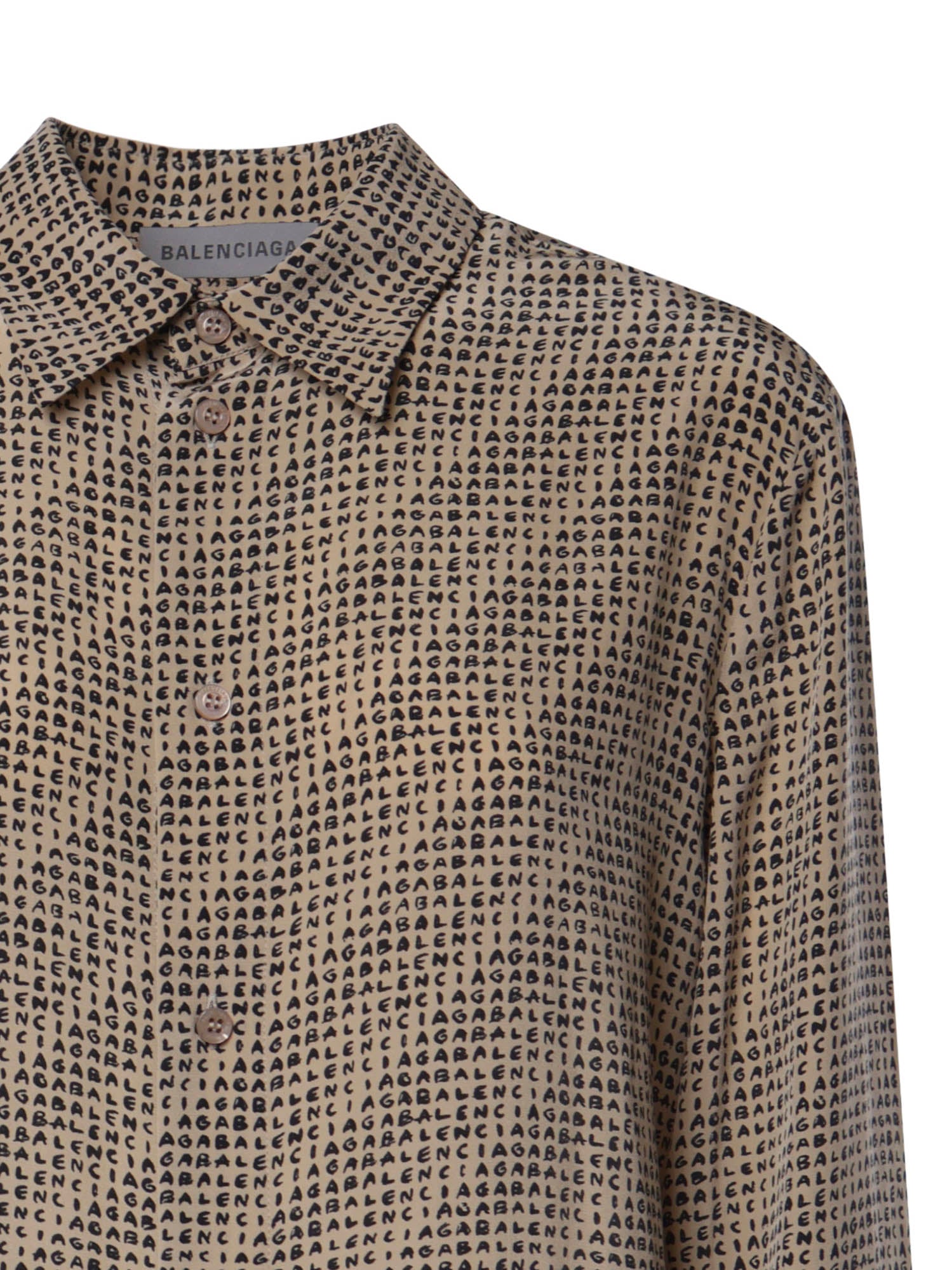 Camicia Monogram in crêpe di seta A002B2 TUL729364 BALENCIAGA 