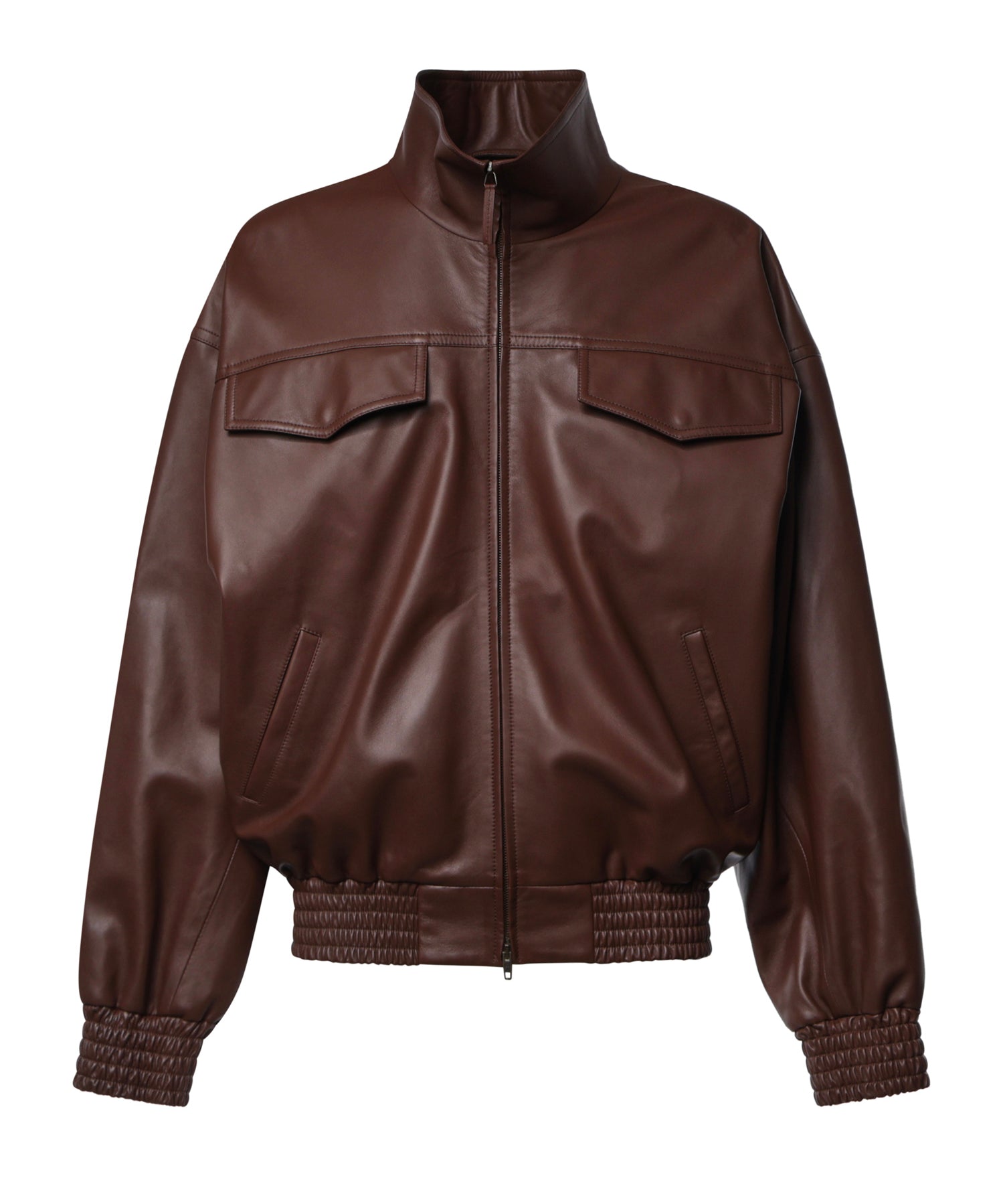 Bomber a collo alto in pelle A002I1 TUS112135 BALENCIAGA 