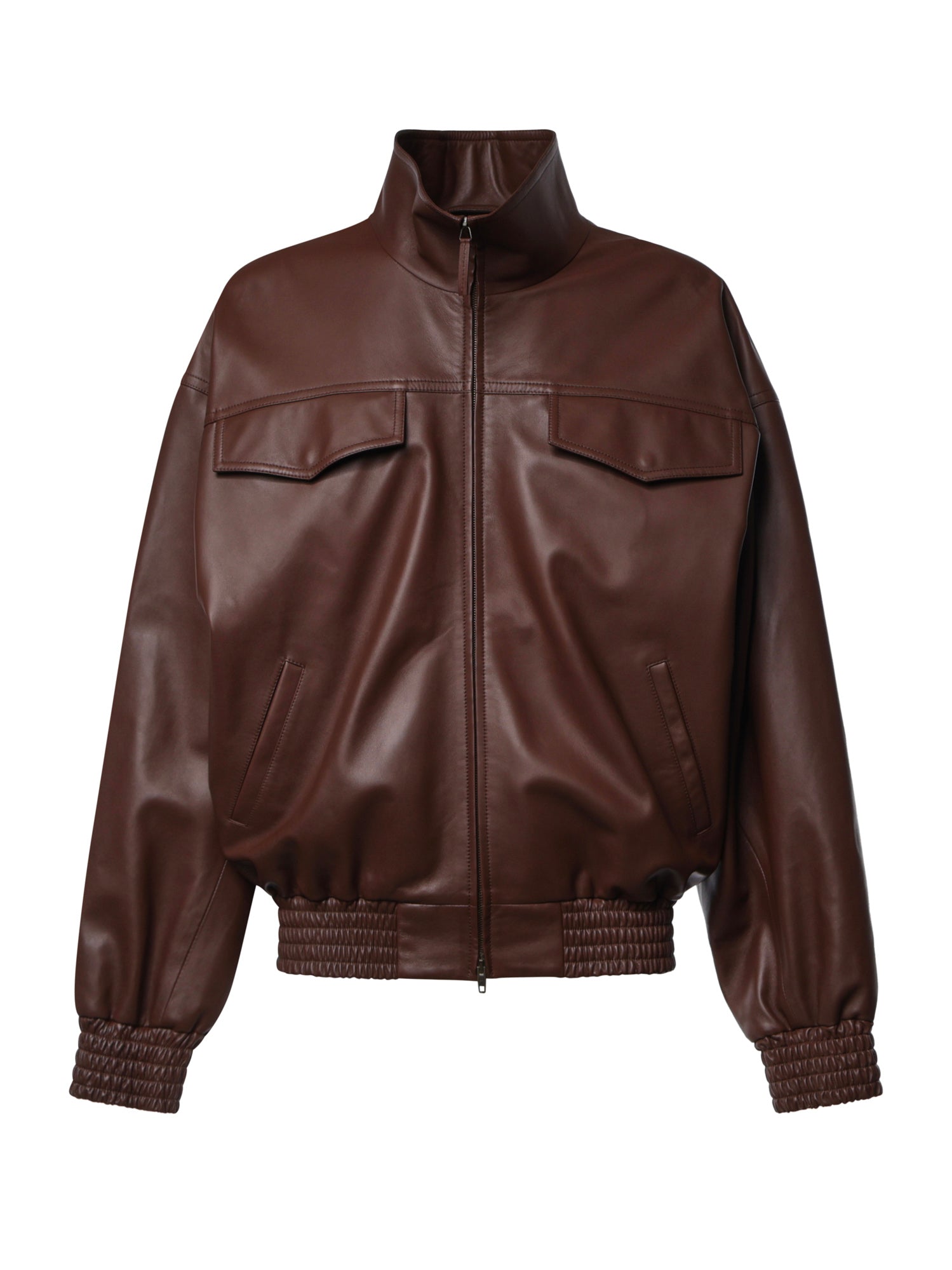 Bomber a collo alto in pelle A002I1 TUS112135 BALENCIAGA 
