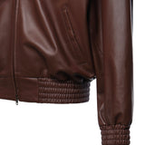 Bomber a collo alto in pelle A002I1 TUS112135 BALENCIAGA 