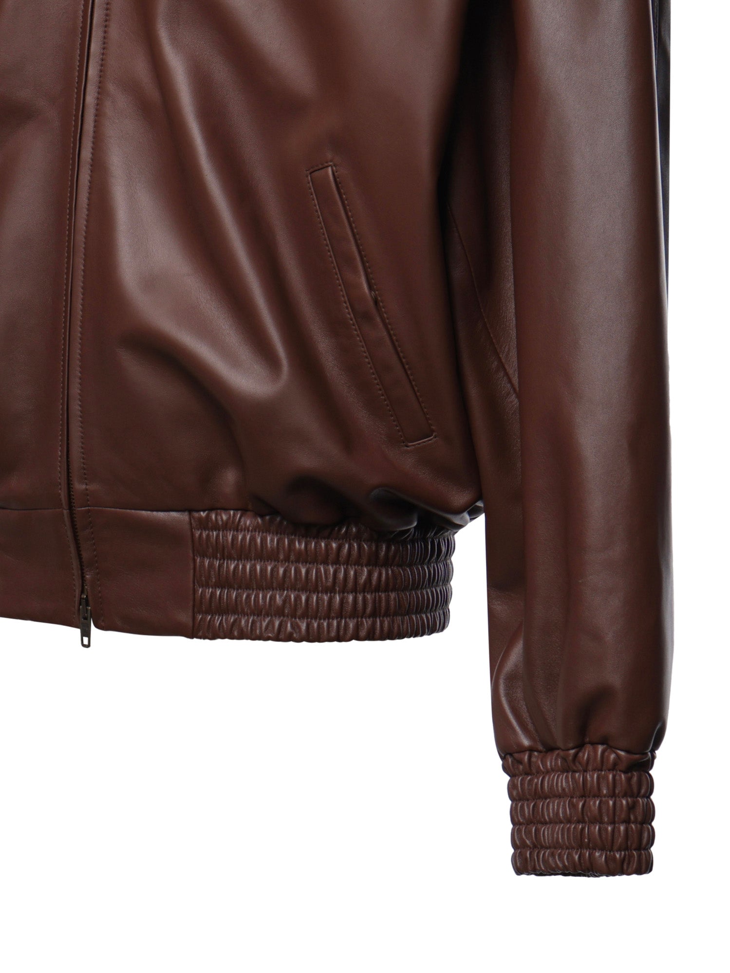 Bomber a collo alto in pelle A002I1 TUS112135 BALENCIAGA 