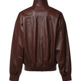 Bomber a collo alto in pelle A002I1 TUS112135 BALENCIAGA 