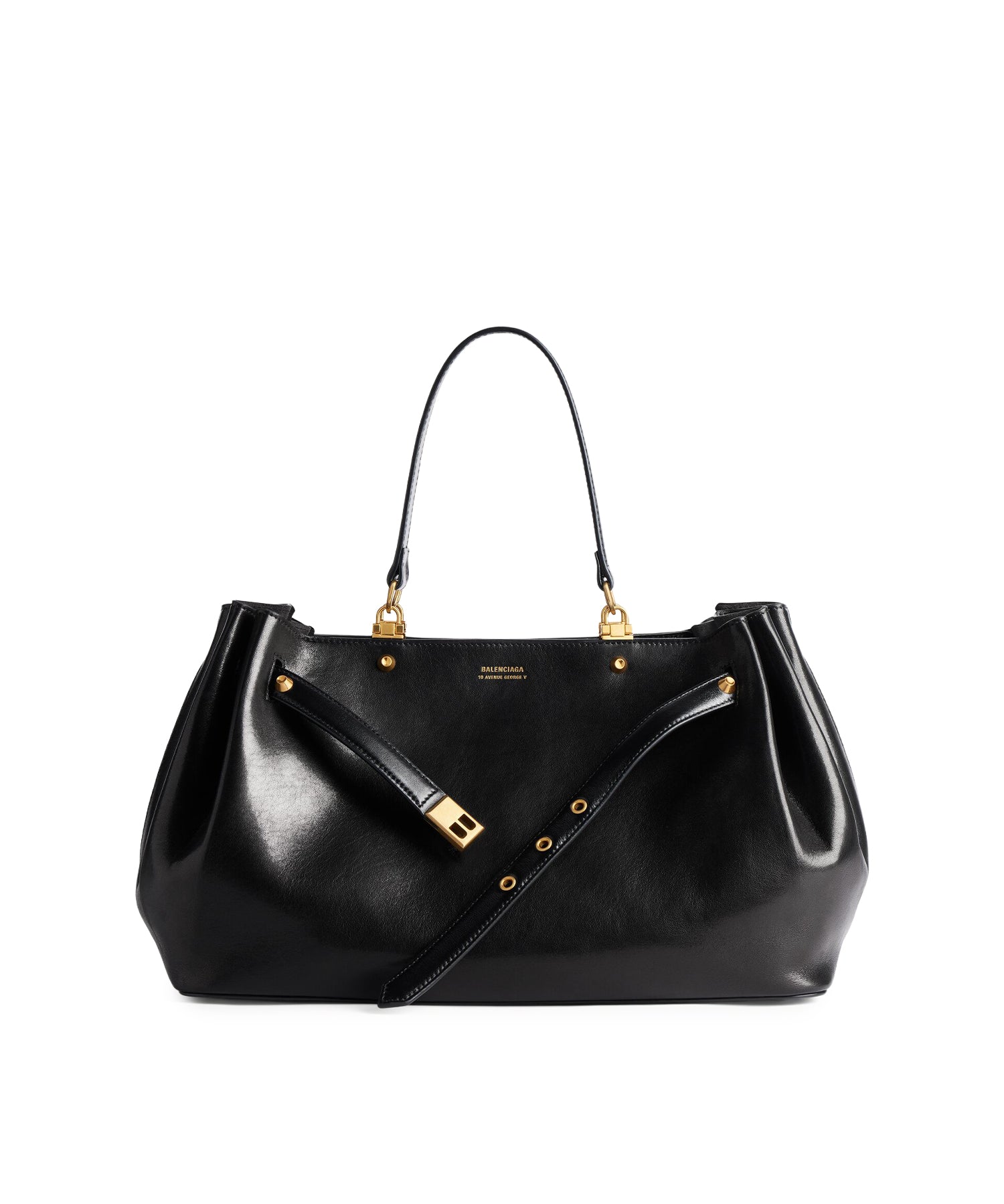 Borsa Tote Fan Media in pelle A007J6 2ACT41000 BALENCIAGA 