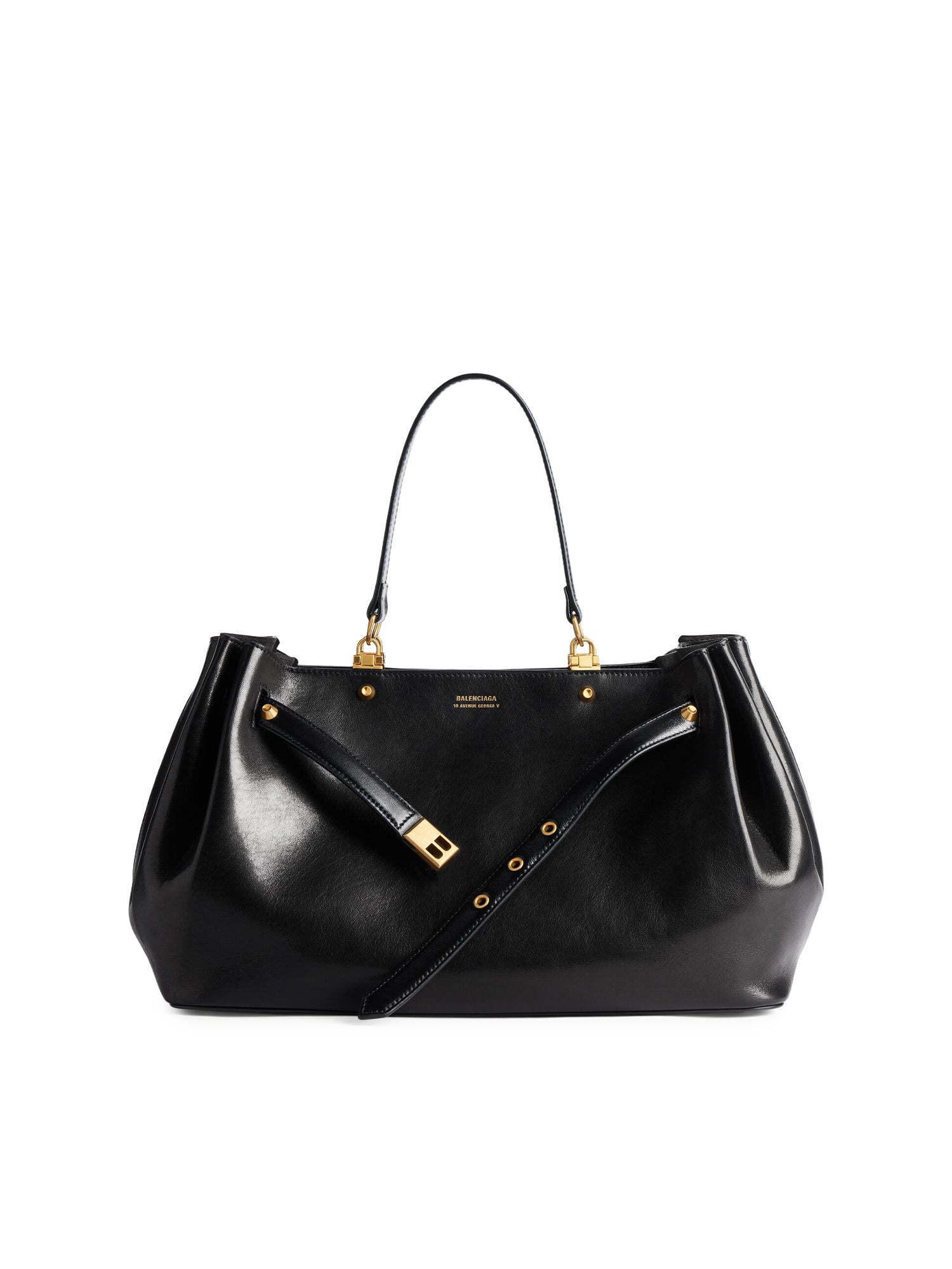 Borsa Tote Fan Media in pelle A007J6 2ACT41000 BALENCIAGA 