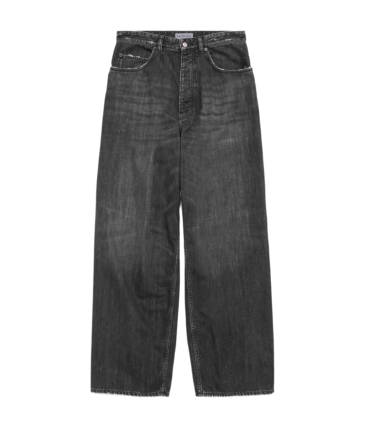 Jeans baggy con pieghe in denim A0097B TUW561227 BALENCIAGA 