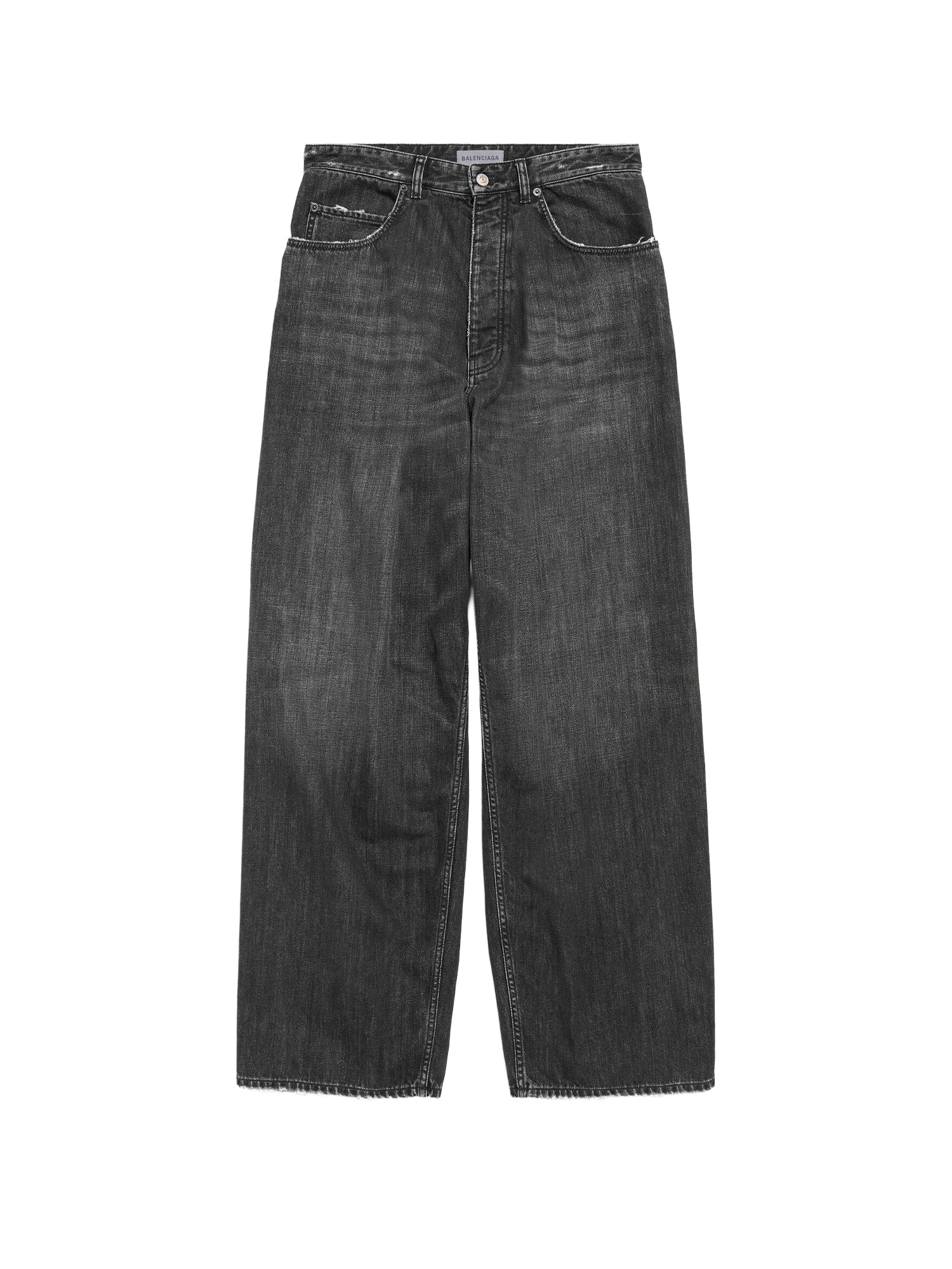 Jeans baggy con pieghe in denim A0097B TUW561227 BALENCIAGA 