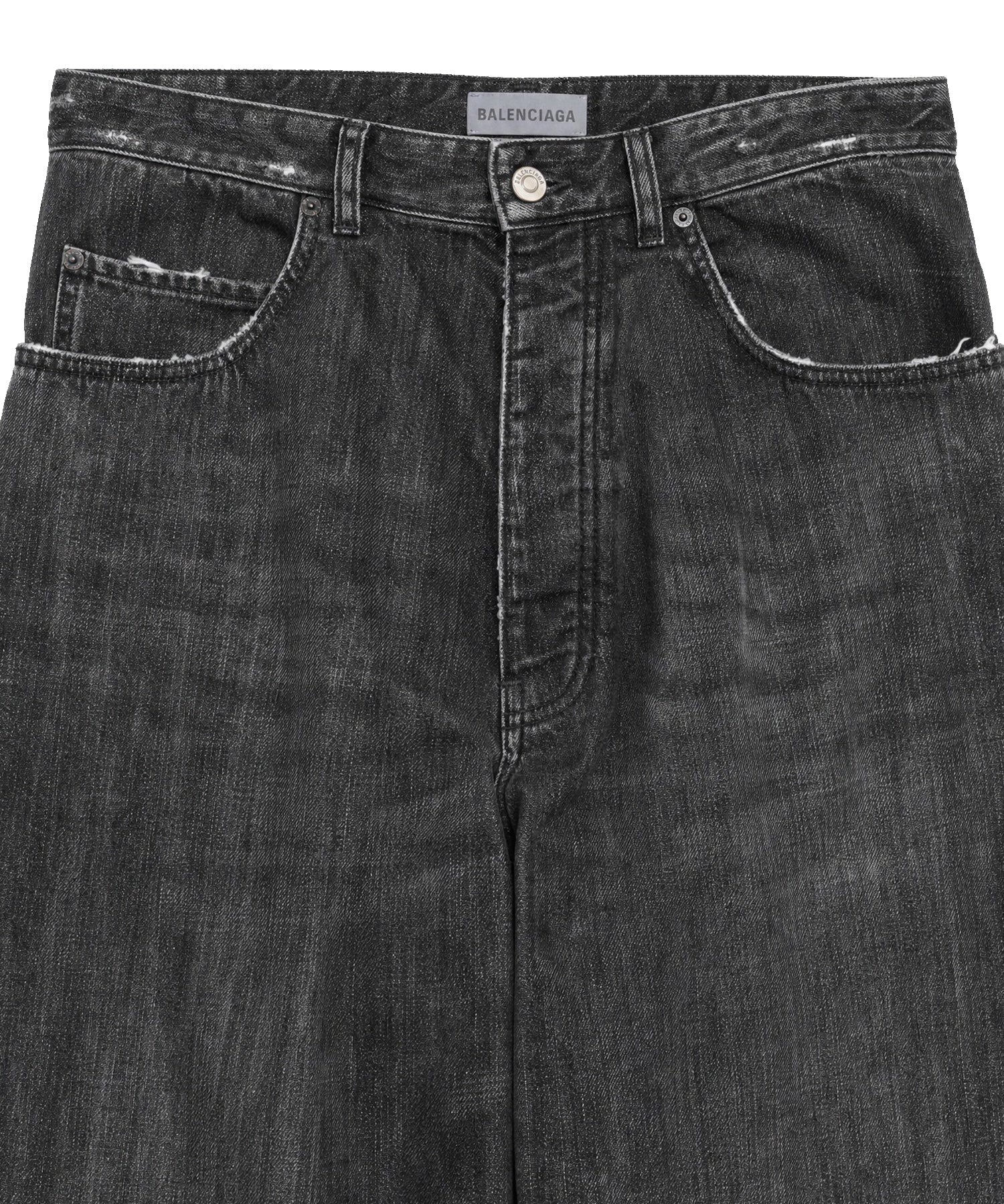 Jeans baggy con pieghe in denim A0097B TUW561227 BALENCIAGA 