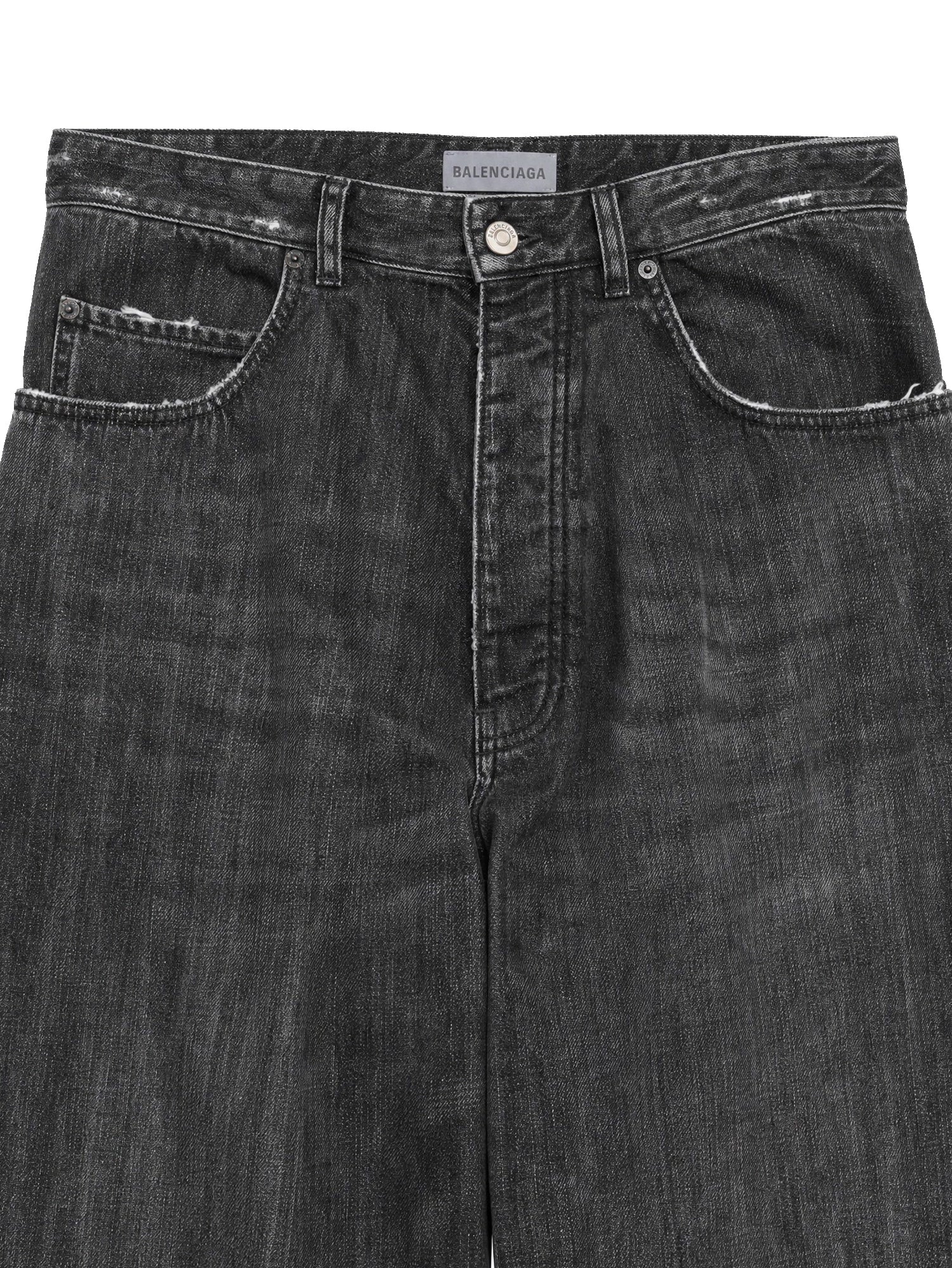 Jeans baggy con pieghe in denim A0097B TUW561227 BALENCIAGA 