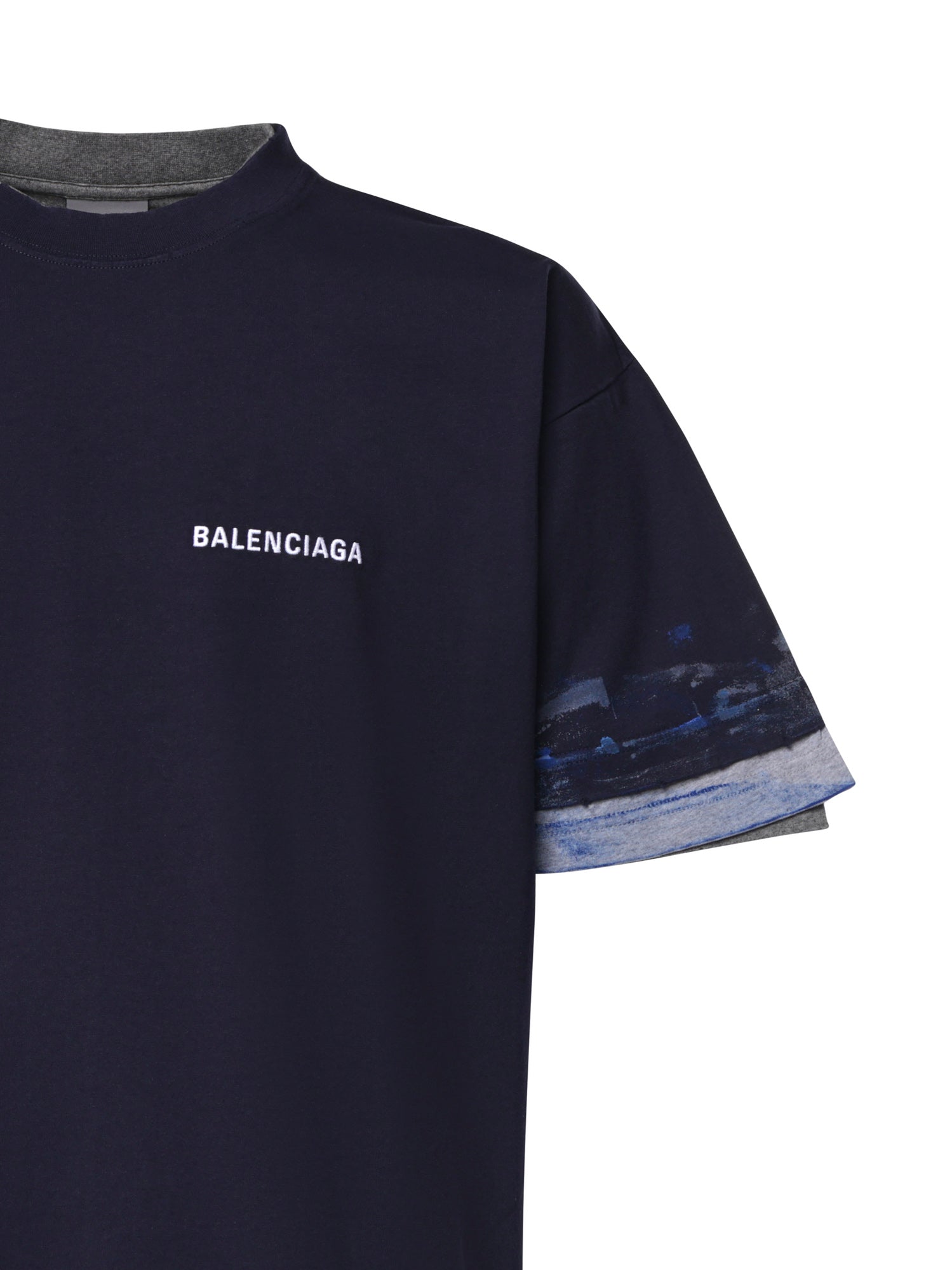 T-shirt con logo in cotone A009CW TUVJ78065 BALENCIAGA 