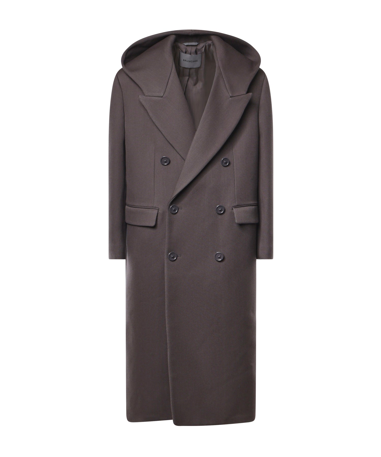 Cappotto sartoriale con cappuccio in lana A009I7 TUT151301 BALENCIAGA 