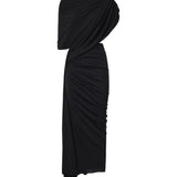 Abito midi drappeggiato A009OX TVV031000 BALENCIAGA 