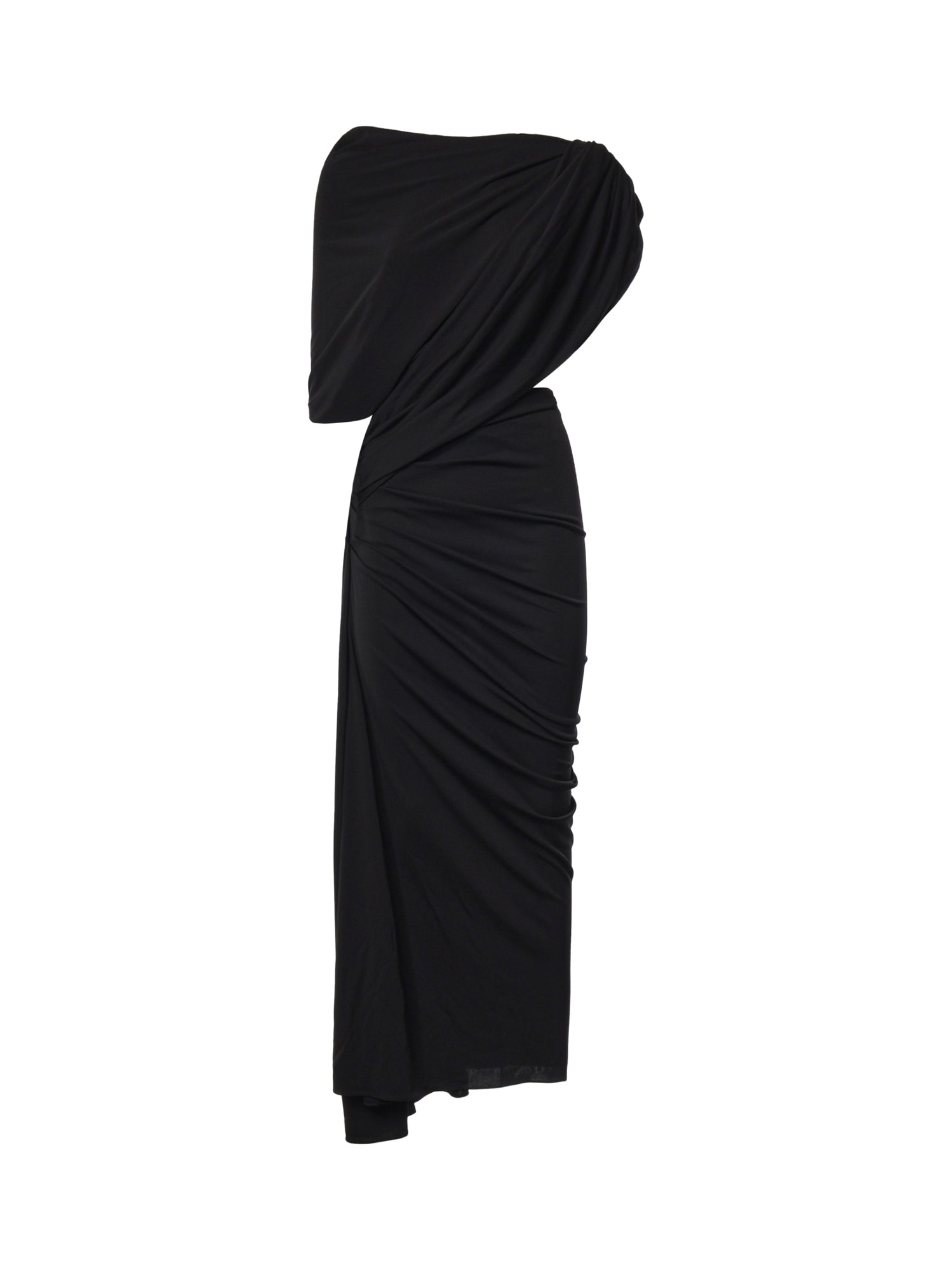 Abito midi drappeggiato A009OX TVV031000 BALENCIAGA 