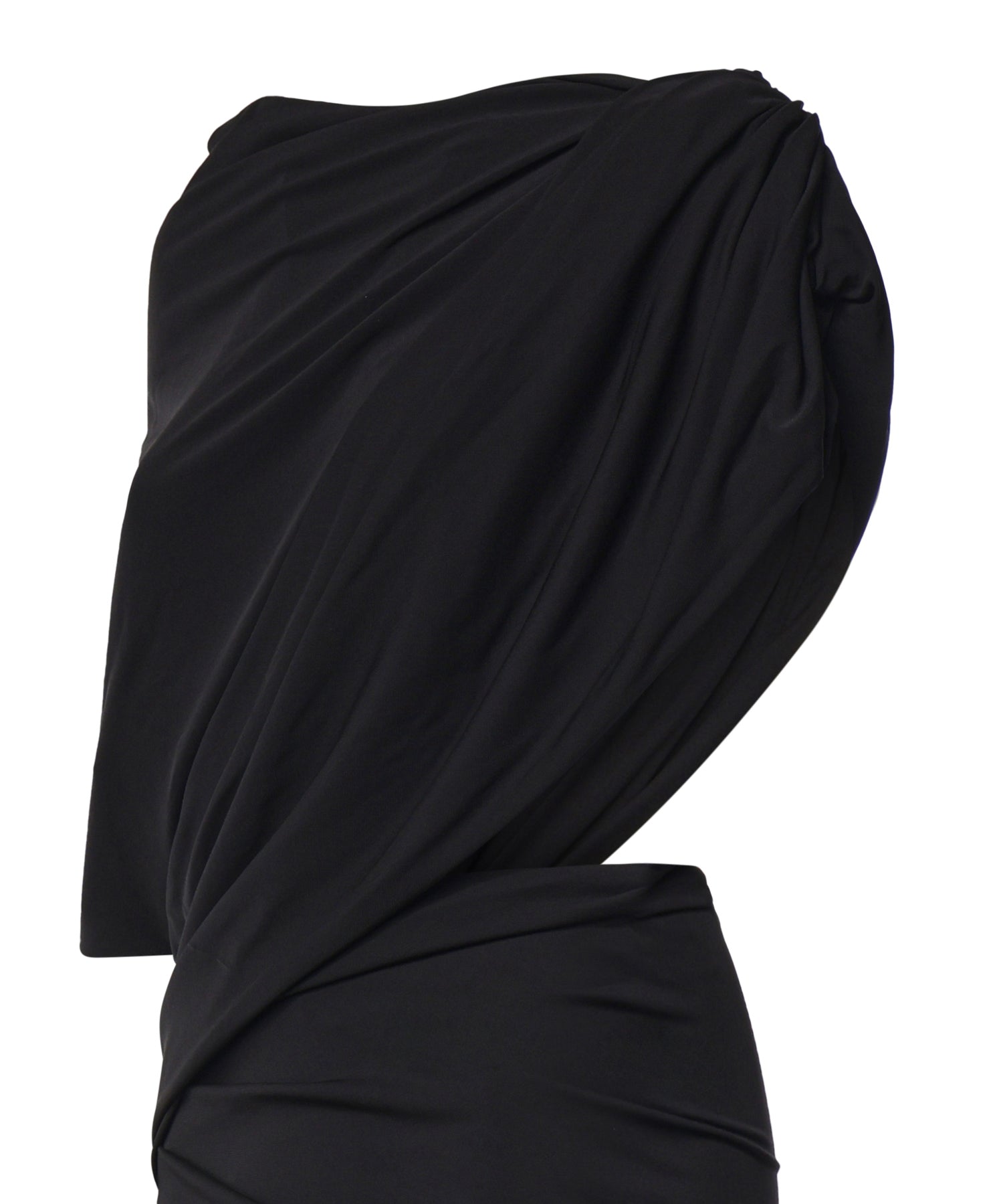Abito midi drappeggiato A009OX TVV031000 BALENCIAGA 