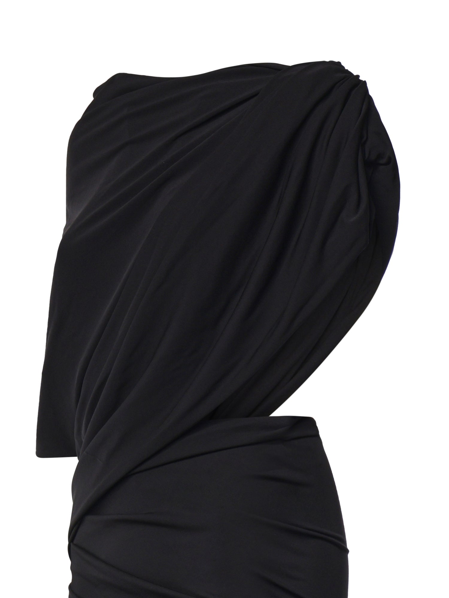 Abito midi drappeggiato A009OX TVV031000 BALENCIAGA 