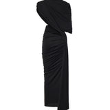 Abito midi drappeggiato A009OX TVV031000 BALENCIAGA 