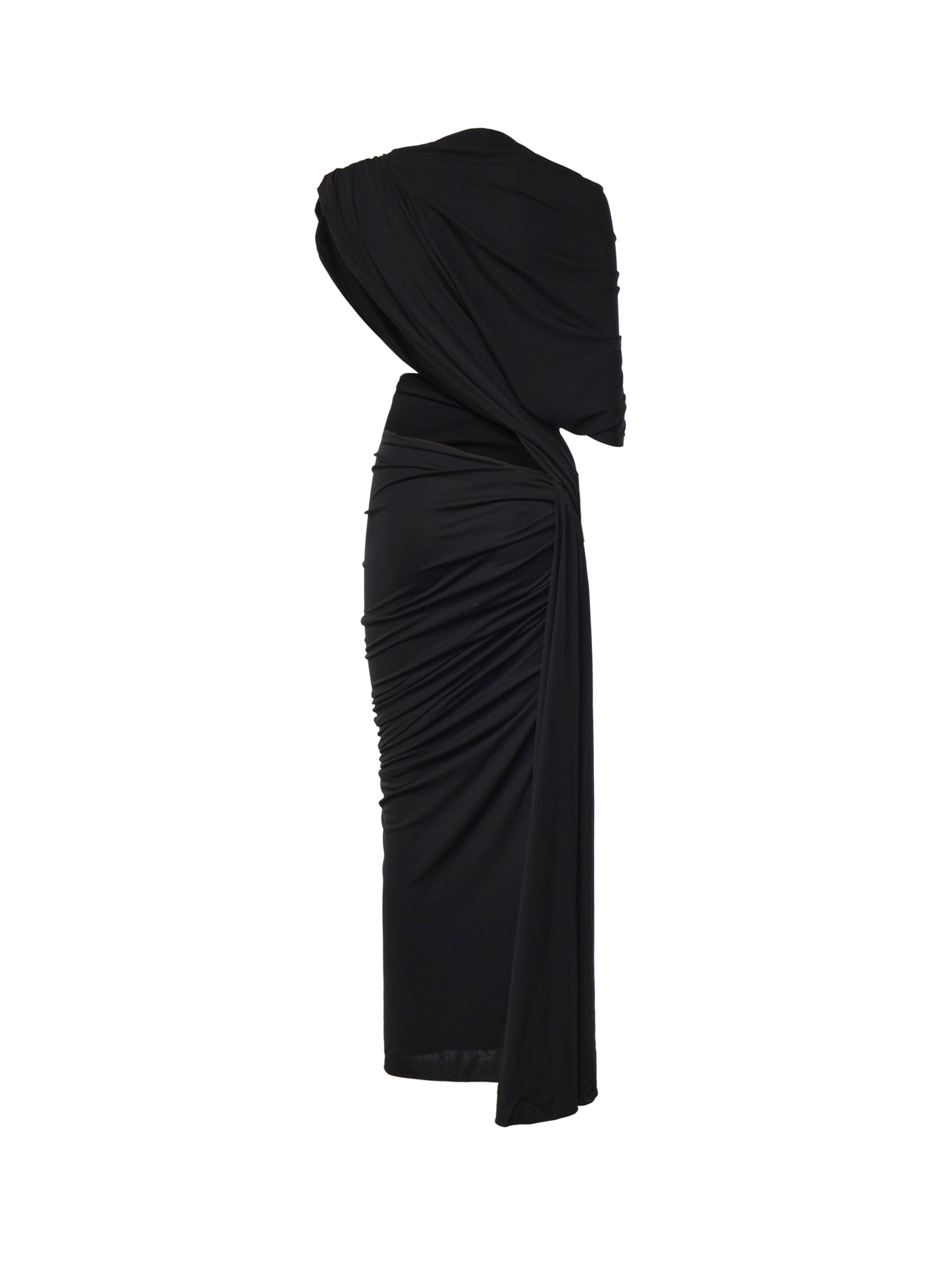 Abito midi drappeggiato A009OX TVV031000 BALENCIAGA 
