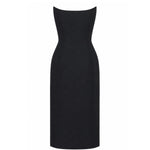 Abito bustier midi in scuba di lana A009PQ TUQ031000 BALENCIAGA 