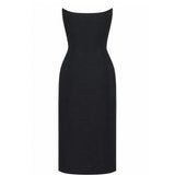Abito bustier midi in scuba di lana A009PQ TUQ031000 BALENCIAGA 