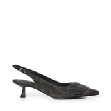 Slingback in camoscio 645Z30VK ANTRACITA BIBI LOU 