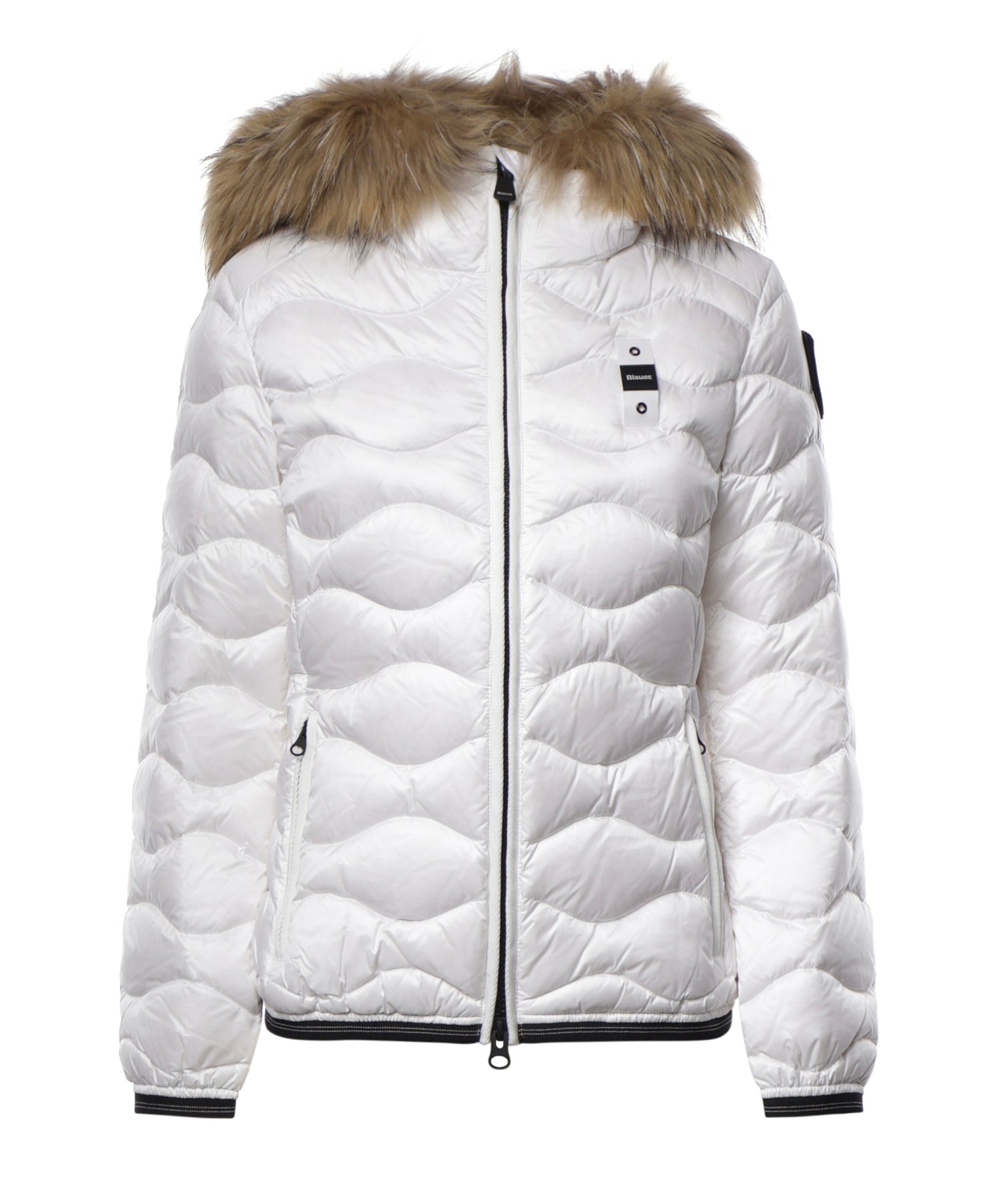 Piumino Aldie con logo 26WBLDC03034 006047100BI BLAUER 