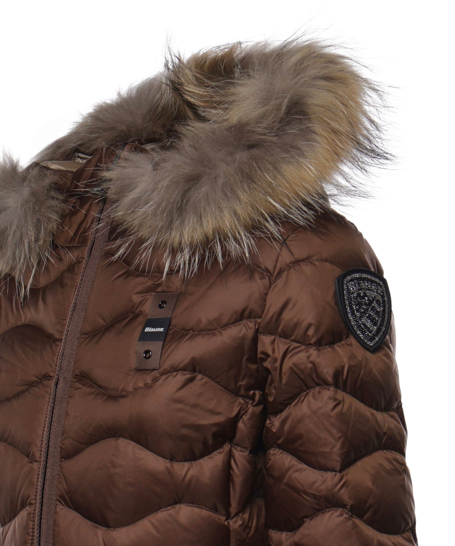 Piumino Aldie con logo 26WBLDC03034 00604730BEI BLAUER 