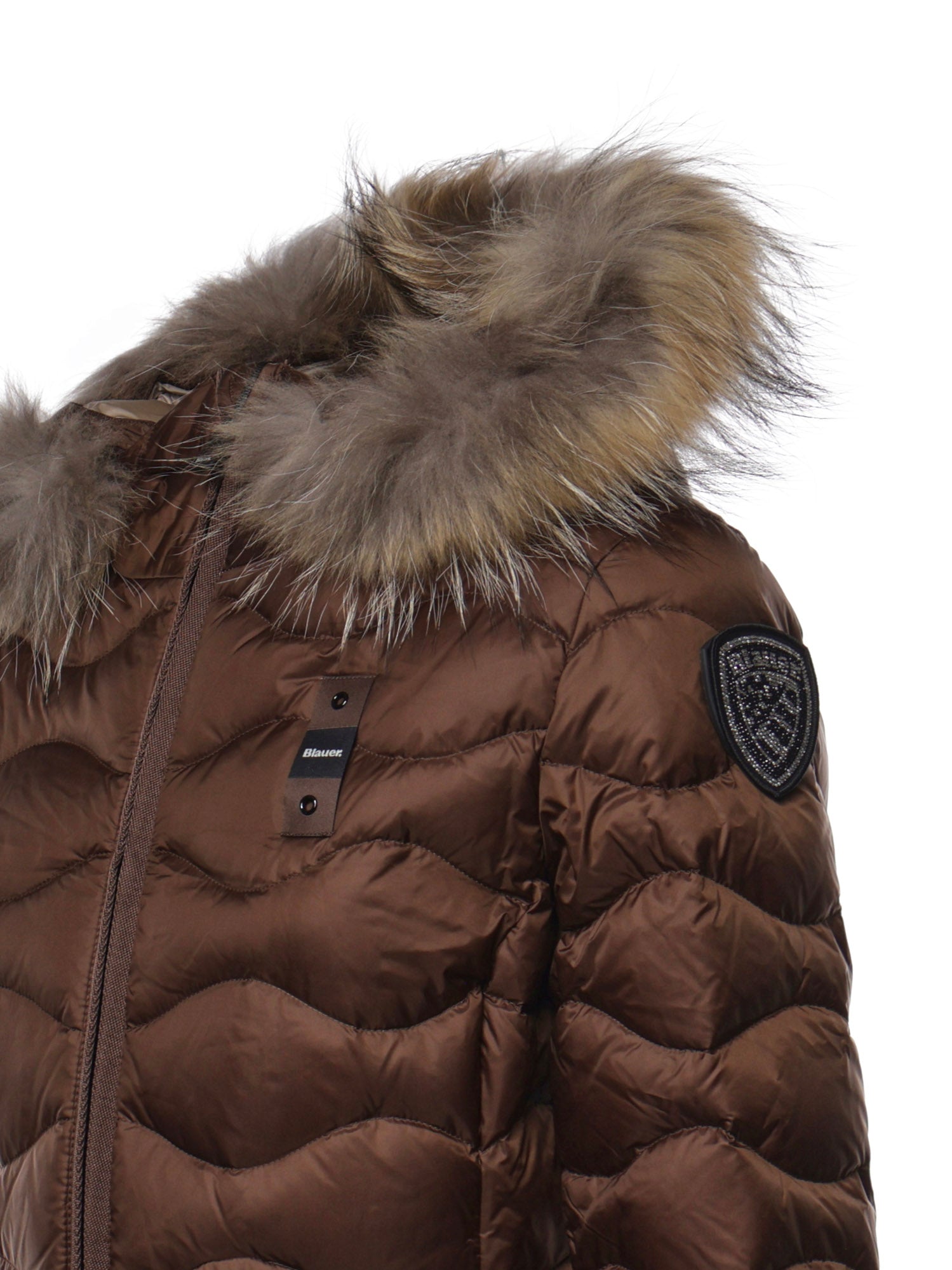 Piumino Aldie con logo 26WBLDC03034 00604730BEI BLAUER 
