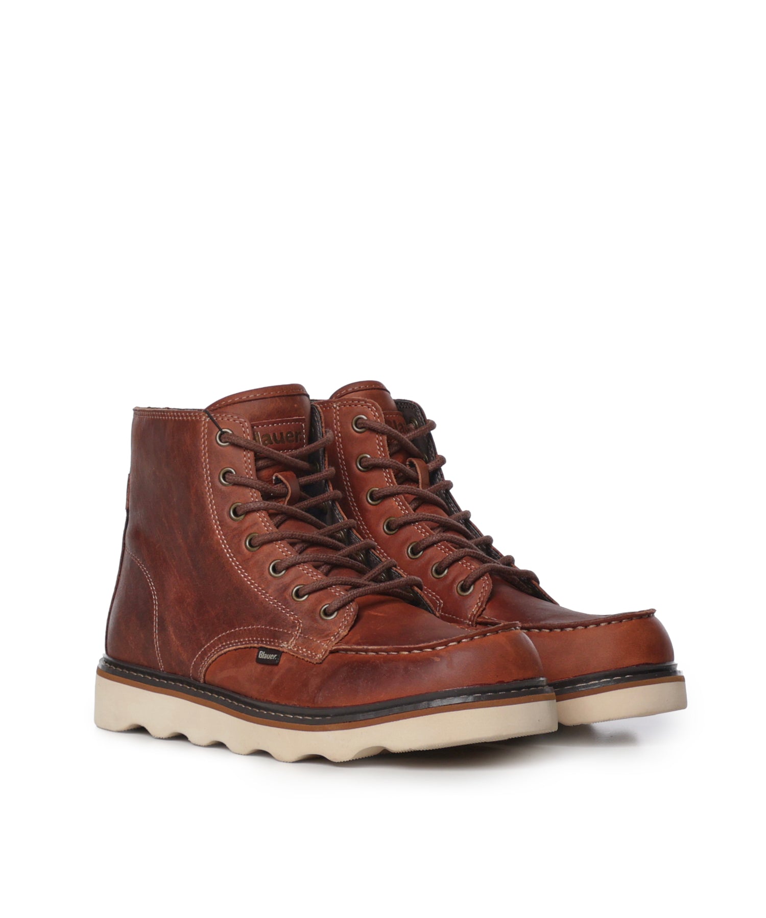 Stivaletto combat in pelle F6NOLAN02 PULCOG BLAUER 