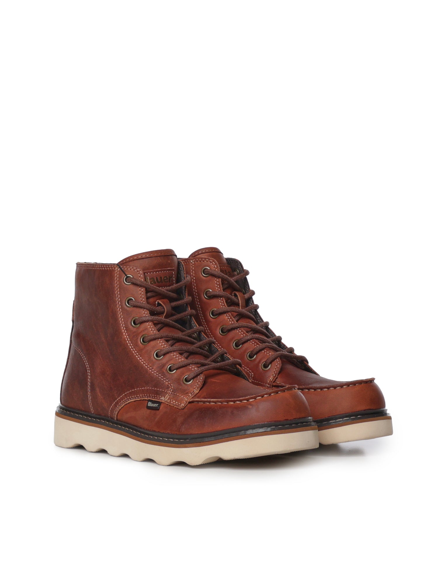 Stivaletto combat in pelle F6NOLAN02 PULCOG BLAUER 