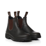 Stivaletti Chelsea in pelle<BR/> 500 STOUT BROWN BLUNDSTONE 