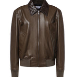 Giacca in pelle lucida 874736 V61D03476 BOTTEGA VENETA 