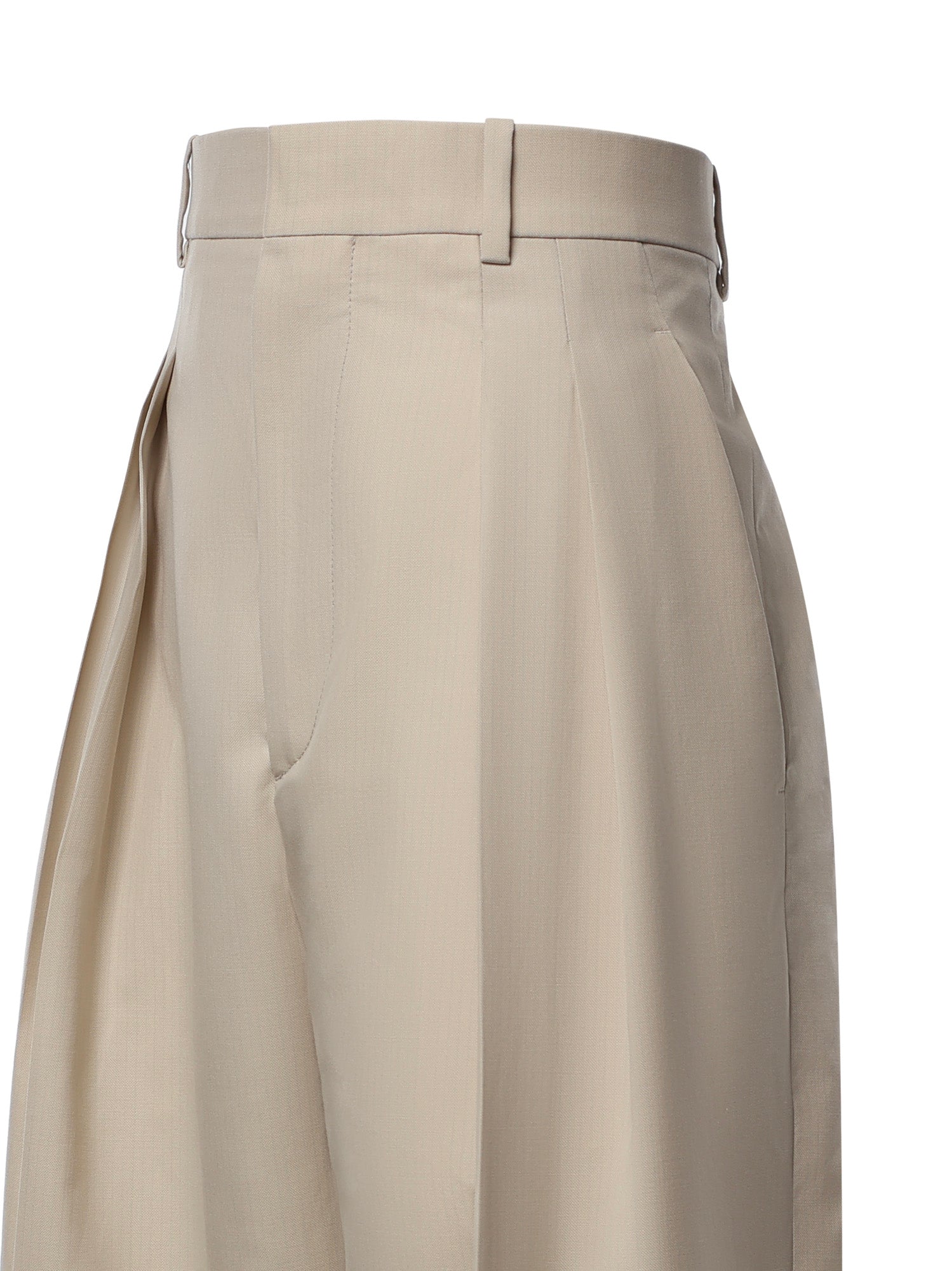 Pantaloni a gamba larga in misto lana 876661 V6NB02512 BOTTEGA VENETA 