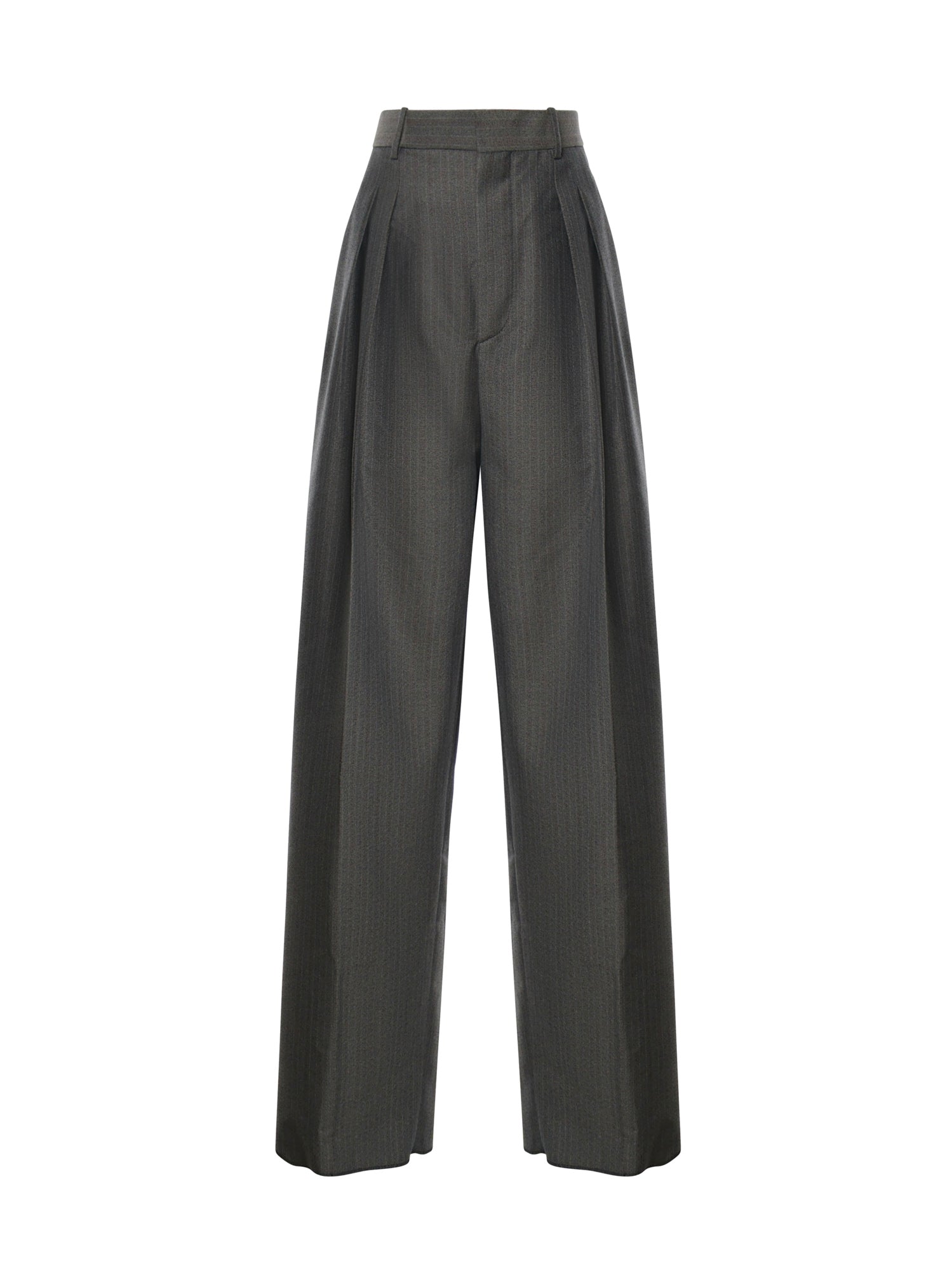 Pantaloni in lana e mohair con pinces 876661 V6O202527 BOTTEGA VENETA 