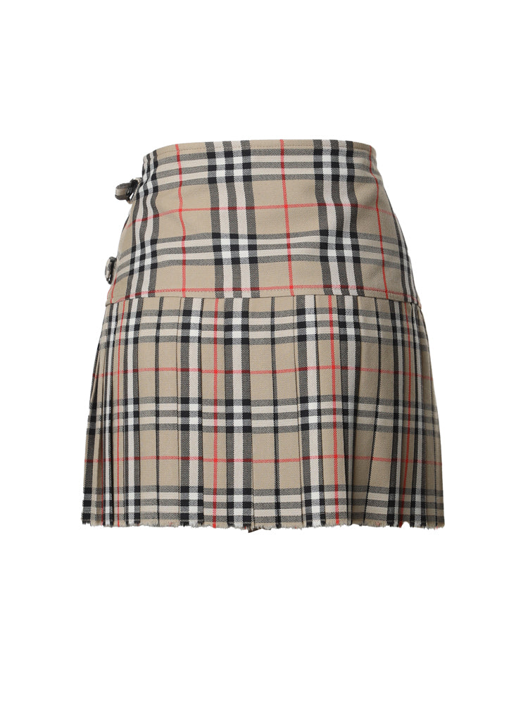 Mini kilt con pieghe in lana Check 8025832 A7028 BURBERRY 