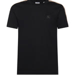 T-shirt in cotone con finiture Check 8106248 A1189 BURBERRY 
