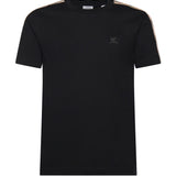 T-shirt in cotone con finiture Check 8106248 A1189 BURBERRY 
