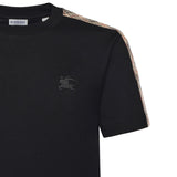 T-shirt in cotone con finiture Check 8106248 A1189 BURBERRY 