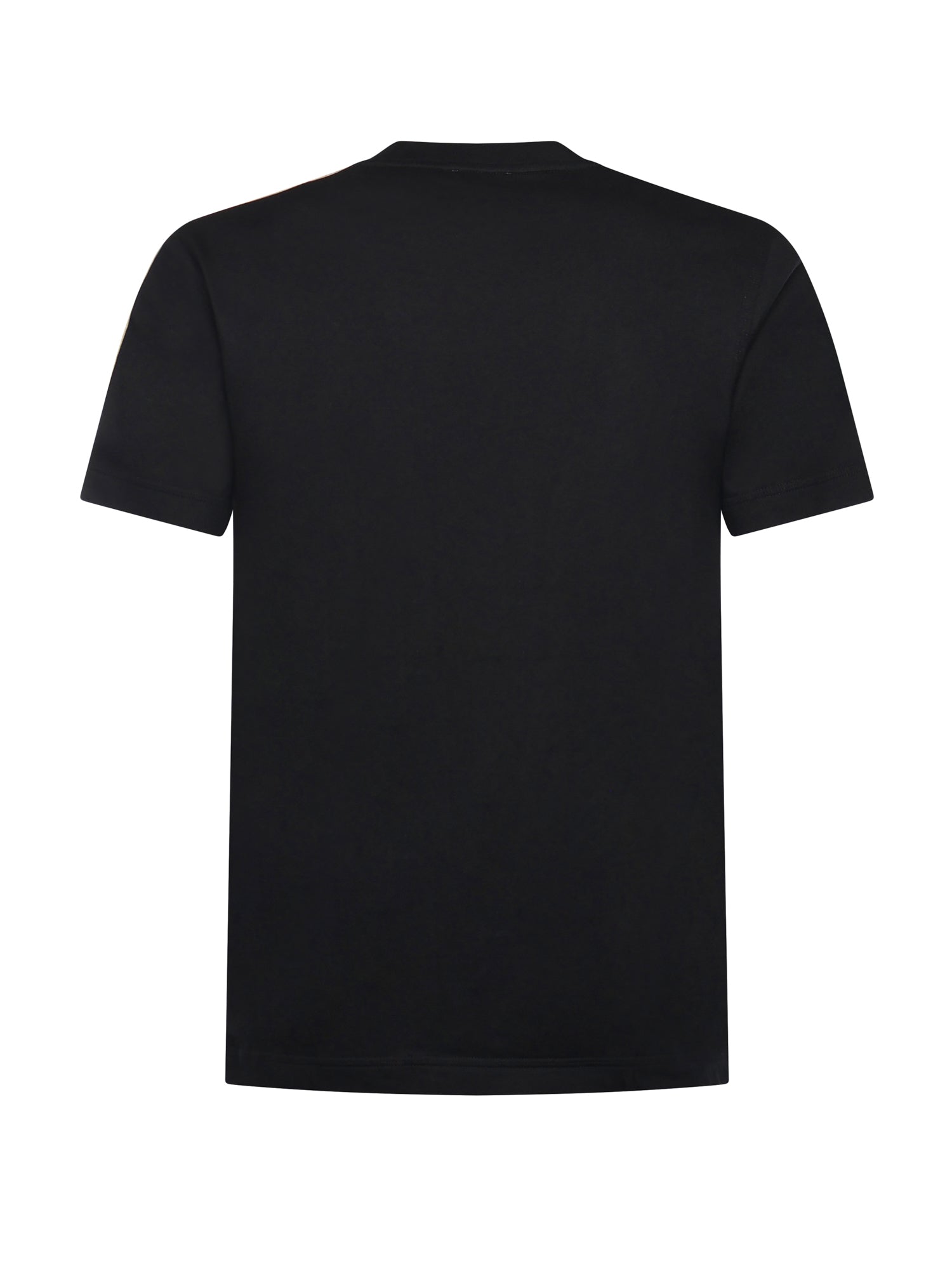 T-shirt in cotone con finiture Check 8106248 A1189 BURBERRY 